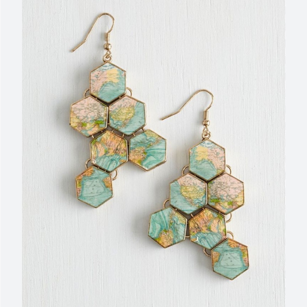 ModCloth World Map Earrings